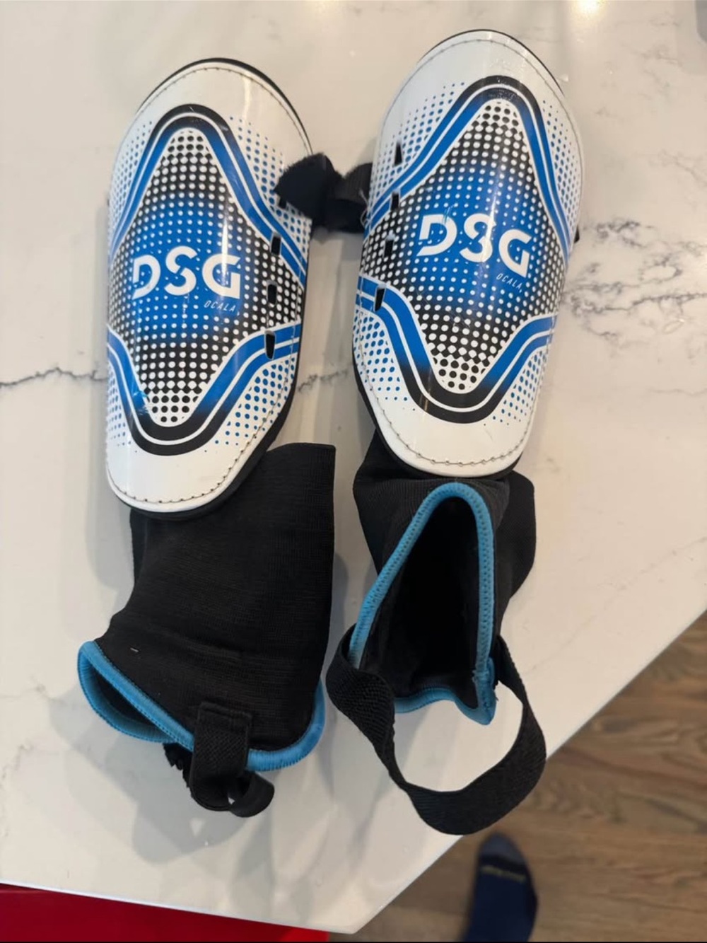 Kids soccer shin guards with ankle sleeves